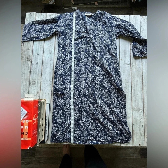 Utsa, swim cover, tunic, navy, kaftan, Kurta, size small - Picture 6 of 9